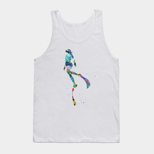 Scuba diver Tank Top by erzebeth